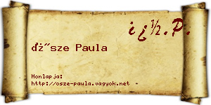 Ősze Paula névjegykártya